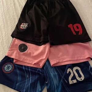 Kids Soccer shorts- Black, Pink, Blue